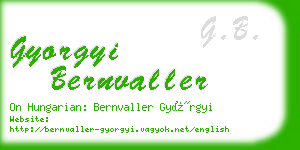 gyorgyi bernvaller business card